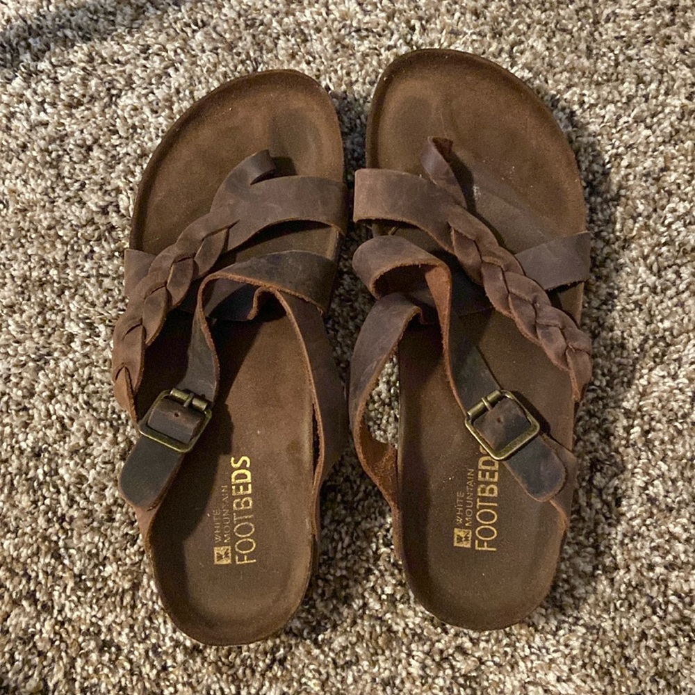 White Mountain Brown Sandals